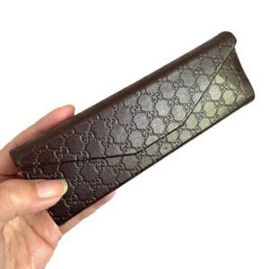 Gucci Brown GG Monogram Triangular Eyeglasses / Sunglasses Hard Case - O/S 🇮🇹